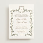 "Arbour" - Wedding Invitations in Lake by Leah Bisch - Front