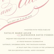 "Winter Flourish" - Wedding Invitations in Petal Pink by Annie Clark - Close-Up