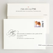 "Winter Flourish" - Wedding Invitations in Petal Pink by Annie Clark - FREE Recipient Addressing