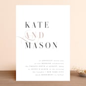 "Foundry" - Wedding Invitations in Rose Quartz by Kristie Kern - Front