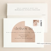 "Arches" - Wedding Invitations in Terracotta by Kelly Schmidt - FREE Recipient Addressing