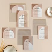 "Arches" - Wedding Invitations in Terracotta by Kelly Schmidt - Invitation Suite