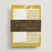 "Sophia" - Wedding Invitations in Sunshine by Ani Somi - Assembled with Belly Band