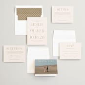 "Understated Elegance" - Wedding Invitations in Buttercream by Brandy Folse - Invitation Suite