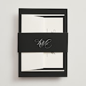 "schiacciata" - Wedding Invitations in Black Dahlia by chocomocacino - Assembled with Belly Band