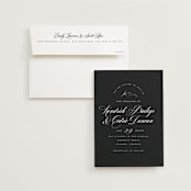 "schiacciata" - Wedding Invitations in Black Dahlia by chocomocacino - Invitation with Envelope