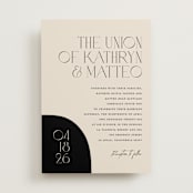 "Contour" - Wedding Invitations in Ecru by Erica Krystek - Front