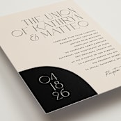 "Contour" - Wedding Invitations in Ecru by Erica Krystek - Detail