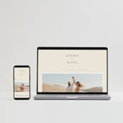 "Contour" - Wedding Invitations in Ecru by Erica Krystek - FREE Wedding Website