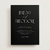 "Black-Tie" - Wedding Invitations in Noir by Benita Crandall - Front