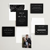 "Black-Tie" - Wedding Invitations in Noir by Benita Crandall - Invitation Suite