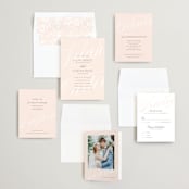 "Classic Lux" - Wedding Invitations in Blush by Stacey Day - Invitation Suite