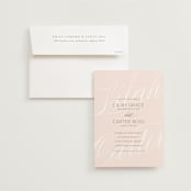 "Classic Lux" - Wedding Invitations in Blush by Stacey Day - Invitation with Envelope