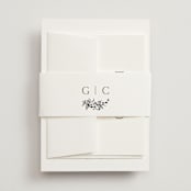 "Quintessential" - Wedding Invitations in Cotton by Everett Paper Goods - Assembled with Belly Band