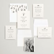 "Quintessential" - Wedding Invitations in Cotton by Everett Paper Goods - Invitation Suite