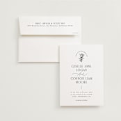 "Quintessential" - Wedding Invitations in Cotton by Everett Paper Goods - Invitation with Envelope
