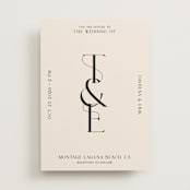 "Engraved" - Wedding Invitations in Charcoal by Claudia Orengo - Front