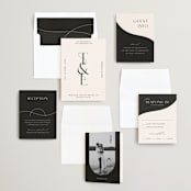 "Engraved" - Wedding Invitations in Charcoal by Claudia Orengo - Invitation Suite