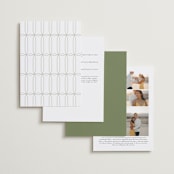"Amelia" - Wedding Invitations in Olive by Kristie Kern - Back of Card Options