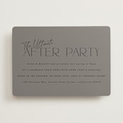 "The Ultimate After Party" - Wedding Invitations in Fog by Becky Nimoy - Front