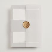 "The Ultimate After Party" - Wedding Invitations in Fog by Becky Nimoy - Assembled with Vellum Wrap and Wax Seal