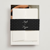 "Simply Classic" - Wedding Invitations in Ebony by Laura Hamm - Assembled with Belly Band