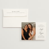"Simply Classic" - Wedding Invitations in Ebony by Laura Hamm - Invitation with Envelope