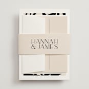 "West Side" - Wedding Invitations in Slate by Hudson meet Rose - Assembled with Belly Band