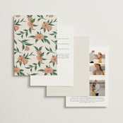 "Charming" - Wedding Invitations in Almond by GeekInk Design - Back of Card Options