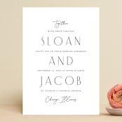 "Perfect Balance" - Wedding Invitations in Onyx by Lauren Chism - Front