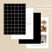 "Perfect Balance" - Wedding Invitations in Onyx by Lauren Chism - Back of Card