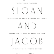"Perfect Balance" - Wedding Invitations in Onyx by Lauren Chism - Close-Up