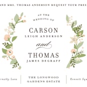 "Longwood Estates" - Wedding Invitations in Peach Sorbet by Jennifer Wick - Detail