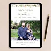 "Longwood Estates" - Wedding Invitations in Peach Sorbet by Jennifer Wick - FREE Wedding Website