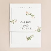 "Longwood Estates" - Wedding Invitations in Peach Sorbet by Jennifer Wick - Assembled with Belly Band