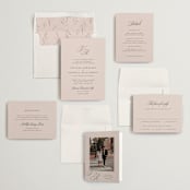 "Arch Monogram" - Wedding Invitations in Dusty Rose by Kelly Schmidt - Invitation Suite