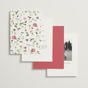"Ornate" - Wedding Invitations in Peony by Sarah Knight - Back of Card Options