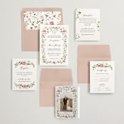 "Ornate" - Wedding Invitations in Peony by Sarah Knight - Invitation Suite