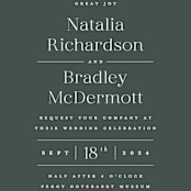 "Swanky" - Wedding Invitations in Forest by Carolyn Nicks - Close-Up
