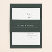 "Swanky" - Wedding Invitations in Forest by Carolyn Nicks - Assembled