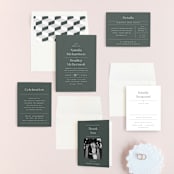 "Swanky" - Wedding Invitations in Forest by Carolyn Nicks - Invitation Suite