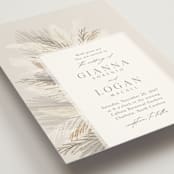 "Pampas & Palms" - Wedding Invitations in Ash by Kaydi Bishop - Detail