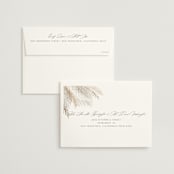 "Pampas & Palms" - Wedding Invitations in Ash by Kaydi Bishop - FREE Recipient Addressing