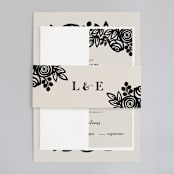 "Modern Floral Frame" - Wedding Invitations in Champagne by Faith Harlow - Assembled