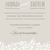 "White Shadows" - Wedding Invitations in Champagne by Jessica Williams - Close-Up