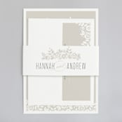 "White Shadows" - Wedding Invitations in Champagne by Jessica Williams - Assembled