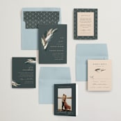 "Arched Pampas" - Wedding Invitations in Basil by Kaydi Bishop - Invitation Suite