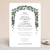 "Wall Flower" - Wedding Invitations in Greenery by Jennifer Postorino - Front