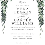 "Wall Flower" - Wedding Invitations in Greenery by Jennifer Postorino - Close-Up