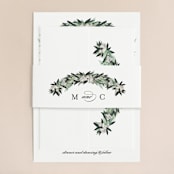 "Wall Flower" - Wedding Invitations in Greenery by Jennifer Postorino - Assembled